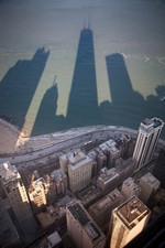 Photo:  reflected chicago skyline